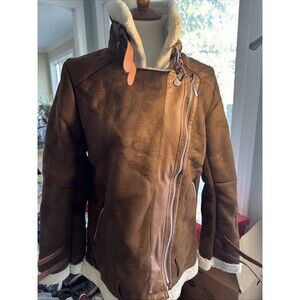 Girls Brown Bomber Style Jacket